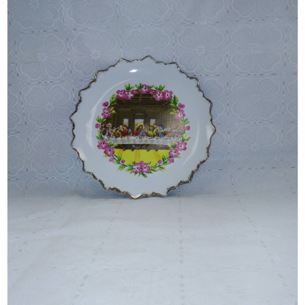 Vtg Jesus Last Supper Decorative Wall Plate Chadwick Miller Boston (4a)